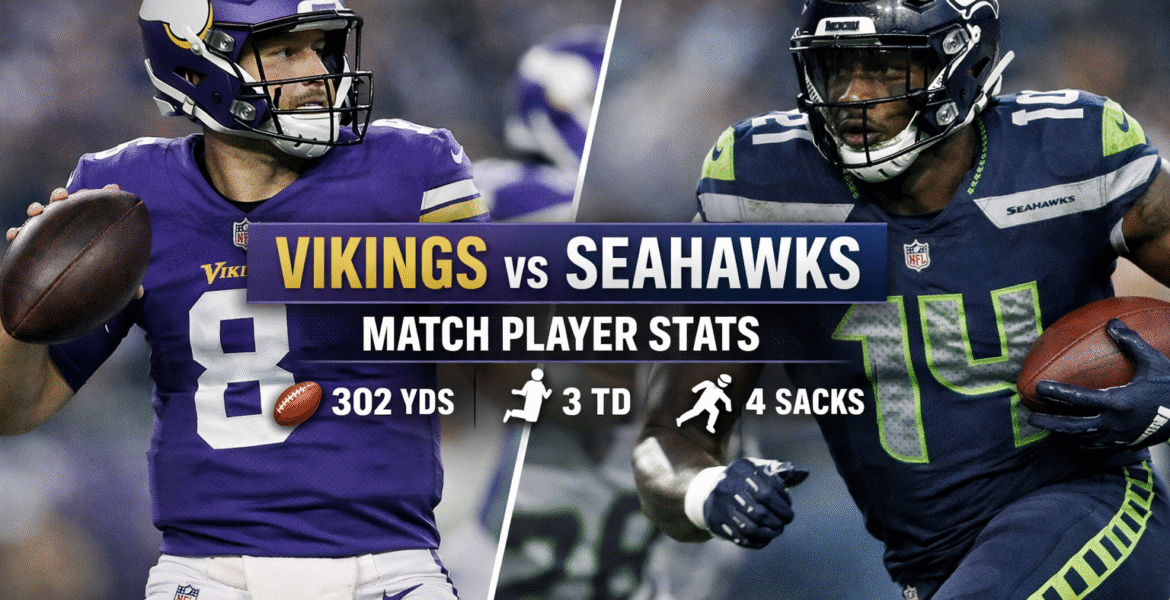 minnesota vikings vs seahawks match player stats